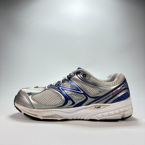 New Balance 840v2 Silver White Blue Running Shoes Sneakers W840WB2 Womens Size 8 - Picture 4 of 10